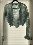 Light Green Open Cardigan Moda International Sz Holiday Elegant Crochet. Fixed Price $55.00.