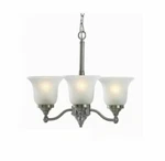 Portfolio Roseall 0759873 5-LIGHT Brushed Nickel Etched Glass Shaded Ceiling Fix. Fixed Price $59.99.