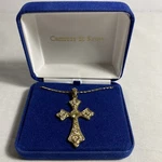 New Camrose & Kross Jackie Kennedy Goldtone Crystal Savoy Cross Pendant Necklace. Fixed Price $99.97.
