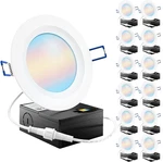 Sunco 12 Pack 4" Ultra Thin Dimmable Led Recessed Lights, 5 Cct Options. Fixed Price $108.99.