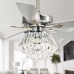 Parrot Uncle Zuniga 52 In. Indoor Chrome Mount Crystal Chandelier Ceiling Fan. Fixed Price $79.99.