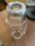 New Rare (disc?) Arhaus Light Pendant Lucens 1/4" Hand Blown Glass Shade Only. Fixed Price $110.00.