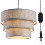 Mateyrie Plug Pendant Light, Hanging Lamp With Dimmable Switch,. Fixed Price $68.31.