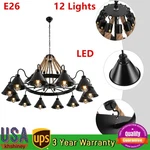 Rustic Farmhouse Pendant Chandelier Ceiling Light Dining Room Hemp Rope Fixture. Fixed Price $67.01.