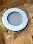 Nos Vtg Mcm Progress P6660 Recessed Light 8" Round White Frame + Albalite Glass. Fixed Price $32.99.