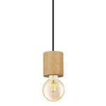 Eglo 99078A Turialdo 4"W Wood Mini Pendant - Black. Fixed Price $59.99.