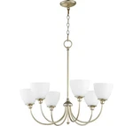 Quorum 6109-6-60 Celeste 28" 6-LIGHT Chandelier In Aged Silver Leaf. Fixed Price $399.00.