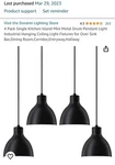 Doraimi Black Pendant Lights Ceiling Fixtures -new- Set Of 4. Fixed Price $69.99.