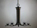 Progress Lighting Laird 5-LIGHT Antique Bronze Etched Glass Chandelier. Fixed Price $99.95.
