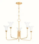 Hudson Valley Lighting Montclair 6 Chandelier-vintage Gold Leaf Finish. Fixed Price $850.00.