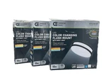 15 In. Matte Black Orbit Led Flush Mount Ceiling Light Night (3 Pack). Fixed Price $99.99.
