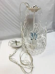 Jubilee White Crown Crystal Tiara Chandelier Hanging 3 Light Fixture. Fixed Price $195.00.