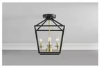 Home Decorators Weyburn 16.5 In. 4-LIGHT Black And Gold Semi-flush Mount. Fixed Price $47.40.