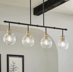 Kichler Clove 4 Light Black Brushed Natural Brass Clear Glass Linear 2126Z. Fixed Price $74.99.