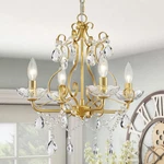 Modern Gold Crystal Chandelier Ceiling Light For Bedroom & Hallway, 14" X 16. Fixed Price $99.99.