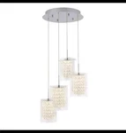 Artika Crystal Cube 17-WATT 4 Light Chrome Modern Integrated Led Pendant. Fixed Price $149.99.