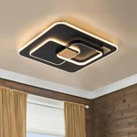 Rrtyo Fairley 19.2 In. Black Wood Square Ceiling Light Led 3000K Flush Mount. Fixed Price $123.49.