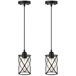 Osimir Industrial Pendant Light, 2 Pack Mini Glass Black. Fixed Price $49.99.