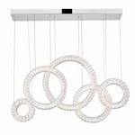 Chrome Led Chandelier From The Celina Collection. Fixed Price $1530.00.