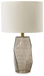 Signature Design By Ashley Taylow Contemporary 23.5" Glass Table Lamp, Light .... Fixed Price $109.39.