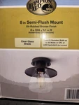 Hampton Bay Northmoore 1-LIGHT Oil Rubbed Bronze And Glass Vintage 1003340649. Fixed Price $17.99.
