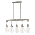 Hinkley Lighting Denton 5 Stem Hung Linear, Pewter - 3266PW. Fixed Price $249.99.