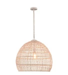 Kenroy Home Maverick 1-LIGHT Large Pendant, 24"W, Rattan. Fixed Price $35.00.