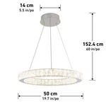 Artika Integrated Led Pendant Light Fixture Dimmable Modern Glass Crystal Chrome. Fixed Price $100.00.