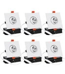 Recessed Hi Hatt 3 Inch Square Rotatable Downlight Dimmable 2700K 6PK. Fixed Price $39.99.