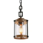 Lnc Roth Matte Black Wood Tone Farmhouse Mini Hanging Kitchen Island Light. Fixed Price $49.78.
