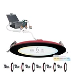 6 In. Black Trim 2HR Fire Rated Canless 27K-50K Select New Construction 15W Inte. Fixed Price $184.79.