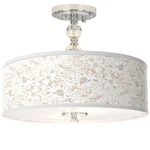 Windflowers Giclee 16" Wide Semi-flush Ceiling Light. Fixed Price $274.99.