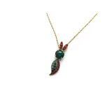 Mariana Necklace Bunny Leaf Shape Pendant Colorful Austrian Crystals Poppy Ea.... Fixed Price $85.00.