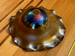Signed Todd Phillips 16" Quoizel Art Glass Pendant Torchiere Ceiling Lamp Shade. Fixed Price $199.00.