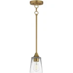 Maxim Lighting 92880CLNAB Hudson Mini Pendant Natural Aged Brass. Fixed Price $83.30.