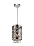 Bubbles 1 Light Drum Shade Mini Pendant With Chrome Finish. Fixed Price $70.00.