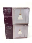 2PK Home Decorators Clermont 1-LIGHT Satin Brass Pendant With Milk Glass. Fixed Price $44.54.