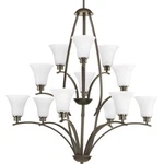 Progress Lighting P4497 Bronze/white Joy 12-LIGHT 38"W Chandelier. Fixed Price $843.70.