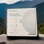 Infibrite 5000K 6 Inch 12W 1050LM Slim Led Ceiling Light, Flush, Dim, Wet Rated. Fixed Price $19.99.