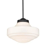 Golden Lighting Ingalls 1 Large Pendant, Black/milk 0508-LBLK-VMG. Fixed Price $329.99.