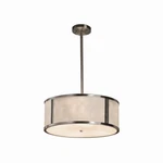 Justice Design Group Clouds 18" Wide Tribeca Led Drum 3 Light Pendant CLD-9541-C. Fixed Price $636.00.