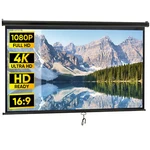 Projector Screen Pull Down 100" 16:9 Hd Projection Ceiling Wall-mounted. Fixed Price $44.59.
