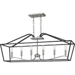 New Quoizel CTA642MBK Catalina Light Wide Taper Candle Linear Chandelier. Fixed Price $501.61.