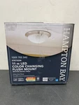 Hampton Bay HB1022C-5CCT-35 Led Flush Mount With Frosted Glass Diffuser. Fixed Price $25.22.