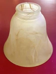 2.25" Fitter Amber Brown Faux Alabaster Swirl Fan Glass Shade Quorum New 2814B. Fixed Price $17.95.