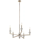 Kichler Calyssa Light Chandelier, Polished Nickel - 52001PN. Fixed Price $824.99.