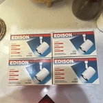 Edison E9306 4 Cylinder Track Lights Head White/black W/ Baffle New Nos. Fixed Price $47.97.