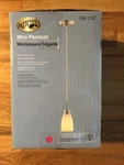 Hampton Bay Mini Pendant Light Brushed Nickel White Art Glass Shade New. Fixed Price $27.99.