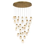 Eurofase Paget 31-LIGHT Led Chandelier, Gold/clear 37193-010. Fixed Price $8395.00.