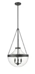 Matte Black Three Light Pendant From The Clarra Collection. Fixed Price $249.90.